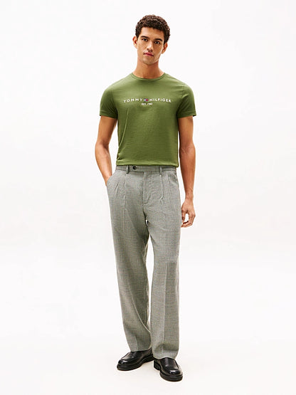 Tommy Hilfiger Logo Embroidery Jersey Slim T-Shirt - Mountain Pine MW0MW11797_L01_alternate2