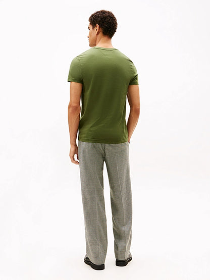 Tommy Hilfiger Logo Embroidery Jersey Slim T-Shirt - Mountain Pine MW0MW11797_L01_alternate3
