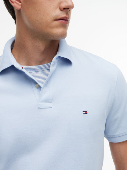 Tommy Hilfiger 1985 Regular Fit Pique Polo - Sky Blue MW0MW17770_C1O_alternate3_ay_55324a8a-302d-4b01-af54-4fec54bf7ad1