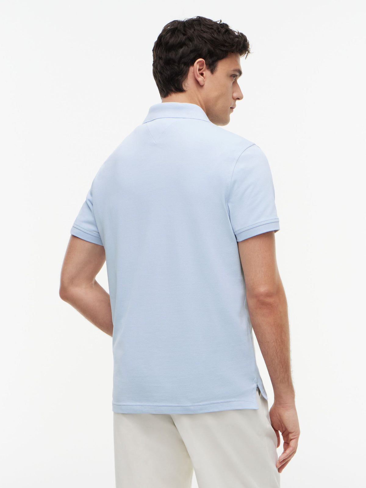 Tommy Hilfiger 1985 Regular Fit Pique Polo - Sky Blue MW0MW17770_C1O_alternate4_ay_a3d403b9-dcdd-4400-92c5-18d530972739