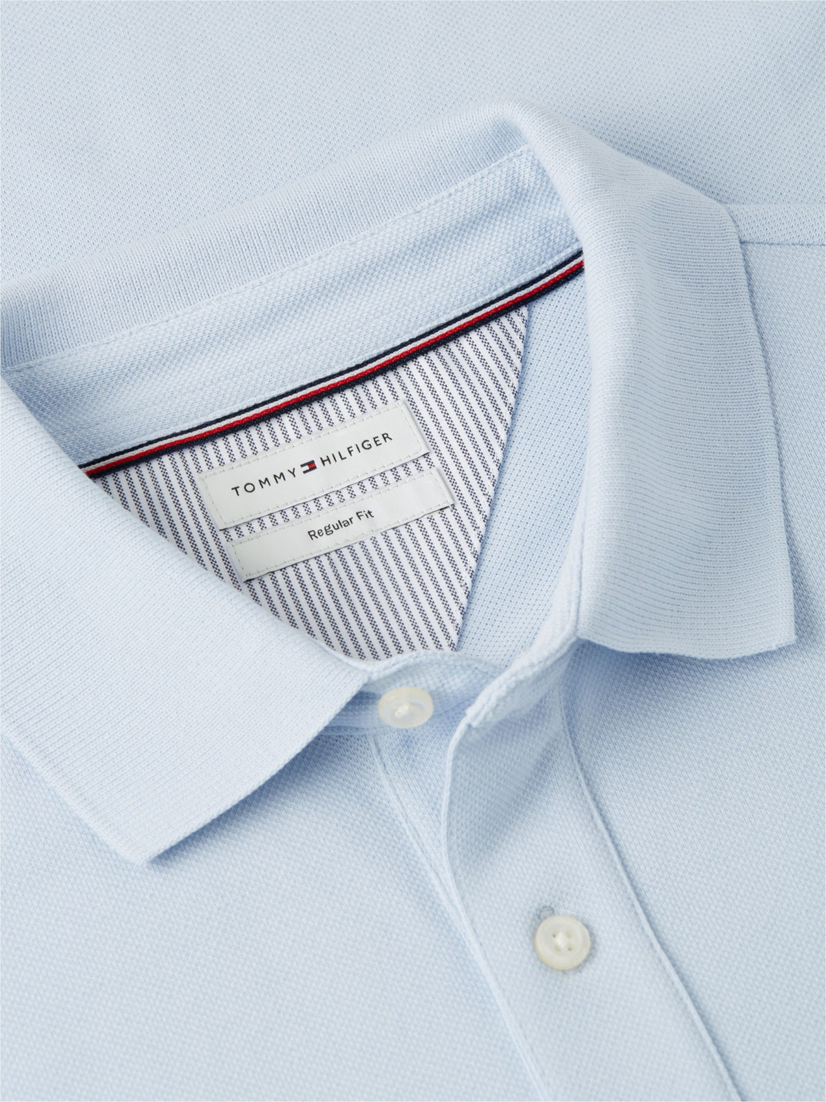 Tommy Hilfiger 1985 Regular Fit Pique Polo - Sky Blue MW0MW17770_C1O_alternate5_ay