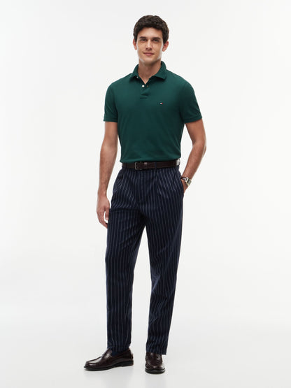 Tommy Hilfiger 1985 Regular Fit Pique Polo - Ornamental Green MW0MW17770_L6K_alternate2_ay