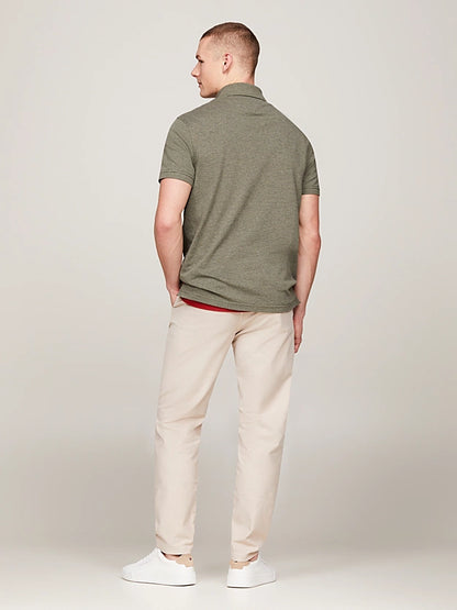 Tommy Hilfiger 1985 Regular Fit Pique Polo Shirt - Utility Olive Heather MW0MW17770_MRL_alternate5