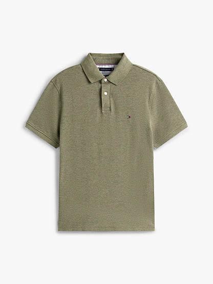 Tommy Hilfiger 1985 Regular Fit Pique Polo Shirt - Utility Olive Heather MW0MW17770_MRL_alternate6