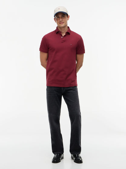 Tommy Hilfiger 1985 Regular Fit Pique Polo - Burgundy MW0MW17770_VLP_alternate2_ay