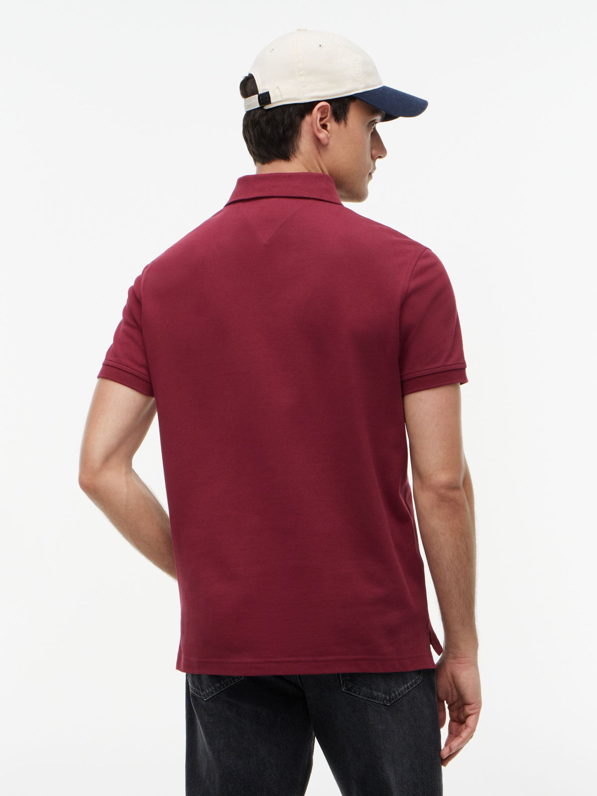 Tommy Hilfiger 1985 Regular Fit Pique Polo - Burgundy MW0MW17770_VLP_alternate4_ay