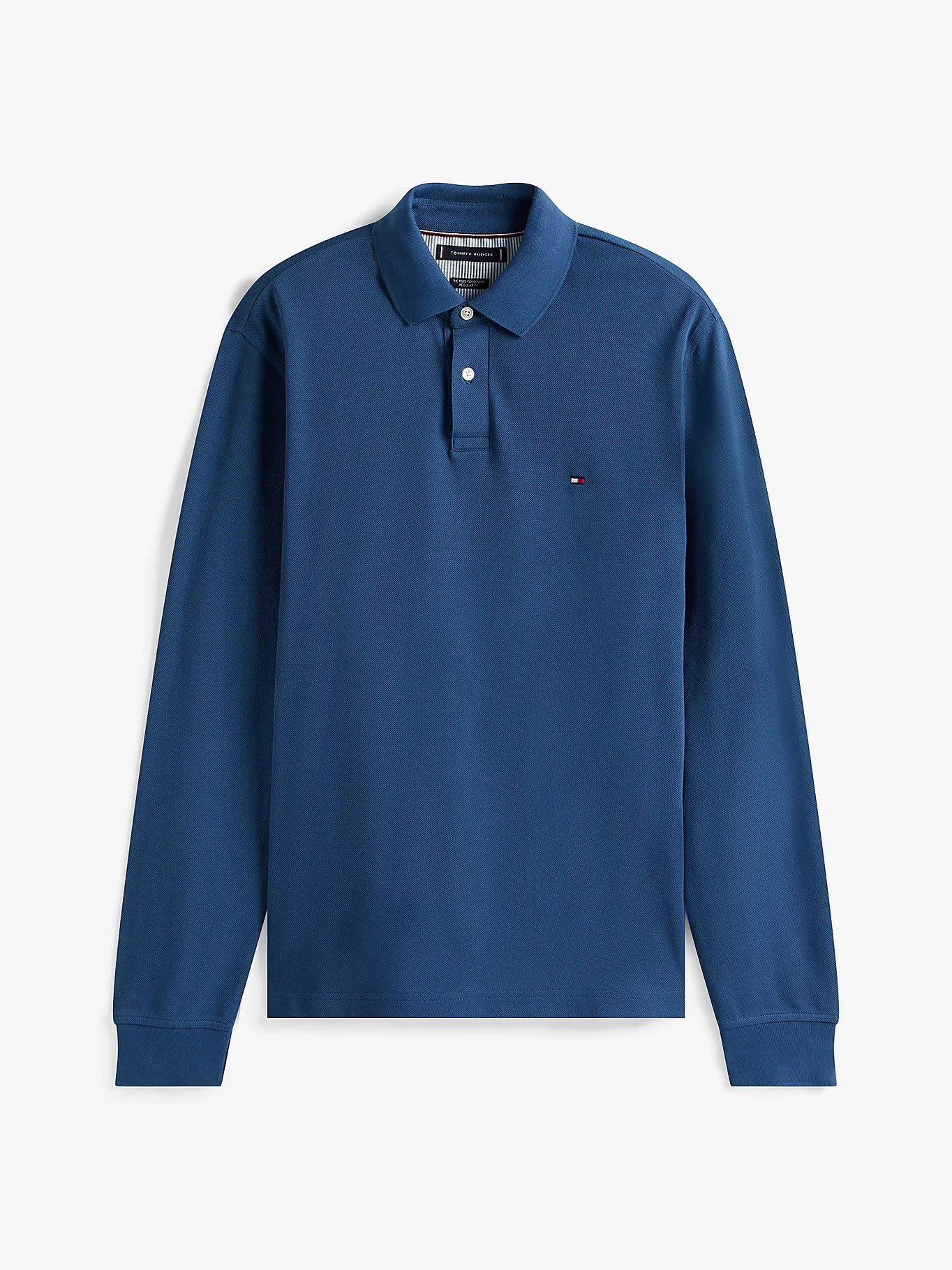 Tommy Hilfiger 1985 Regular Fit Pique Long Sleeve Polo Shirt - Aegean Sea MW0MW20183_DBZ_alternate6