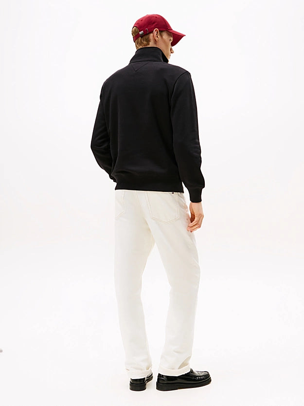 Tommy Hilfiger Logo Embroidery Half-Zip Jumper - Black MW0MW20954_BDS_alternate4