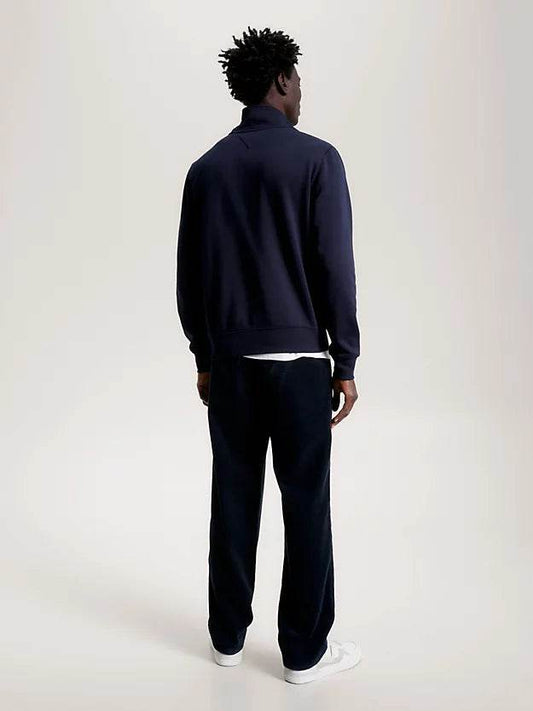 Tommy Hilfiger Logo Mock Turtleneck Half-zip Sweatshirt - Desert Sky MW0MW20954_DW5_alternate3