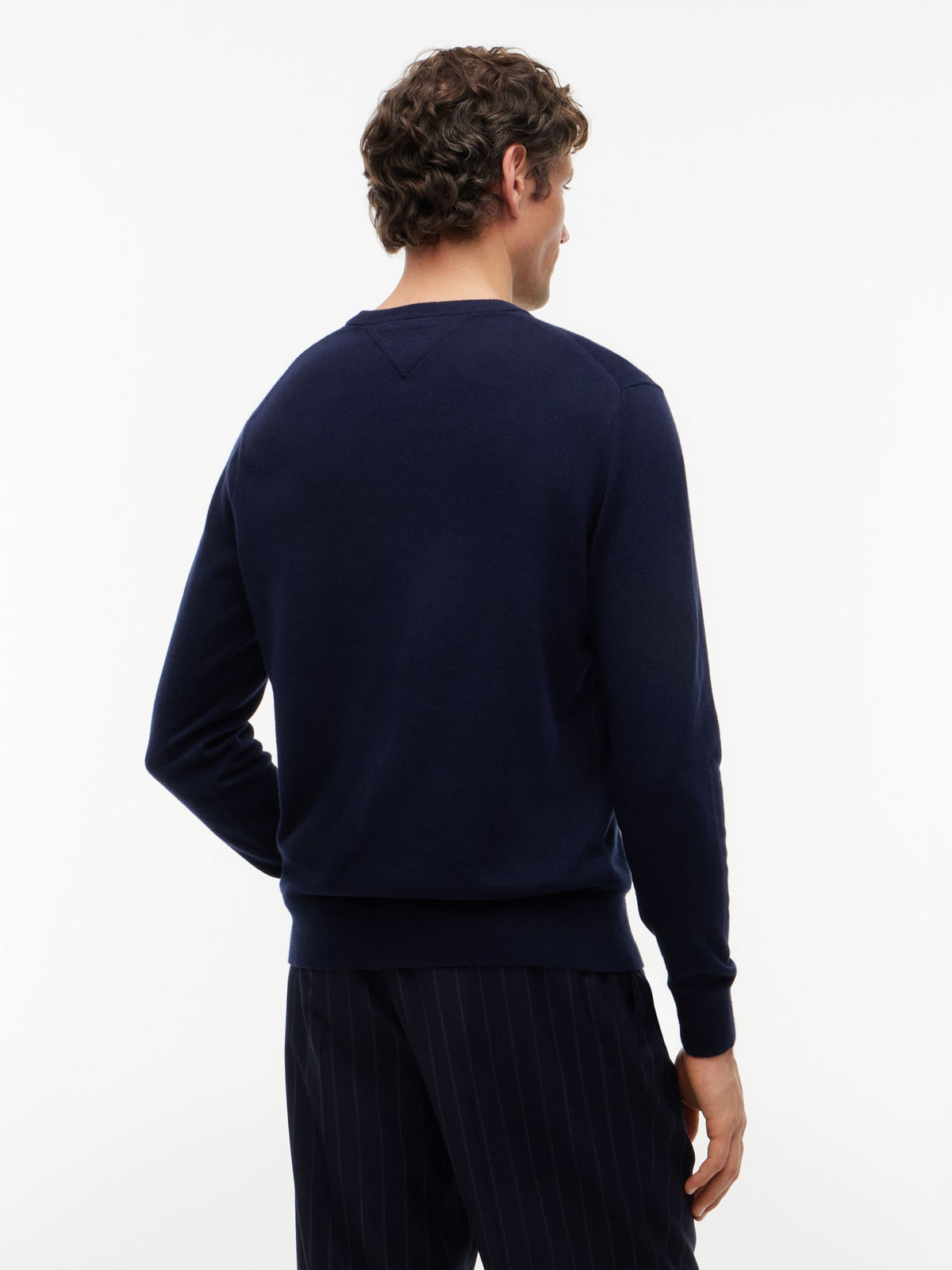 Tommy Hilfiger Pima Cotton Cashmere Crew Neck Jumper - Navy MW0MW28046_DW5_alternate4_ay