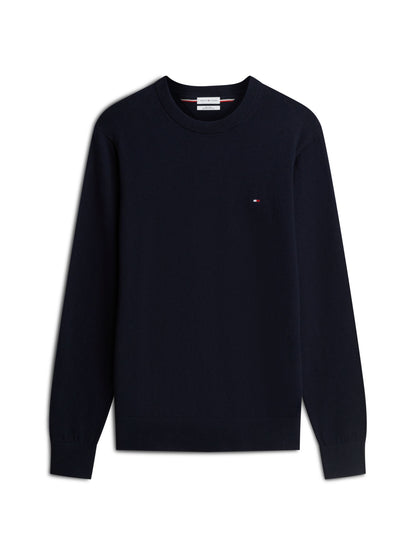 Tommy Hilfiger Pima Cotton Cashmere Crew Neck Jumper - Navy MW0MW28046_DW5_main_ay