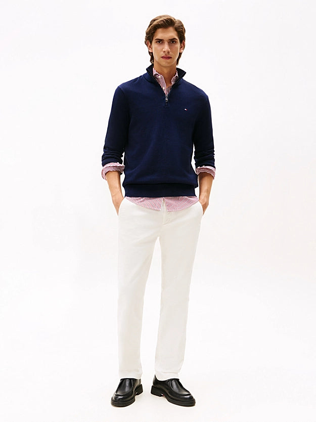 Tommy Hilfiger Half-Zip Jumper With Cashmere - Navy Blue MW0MW28049_DW5_alternate2