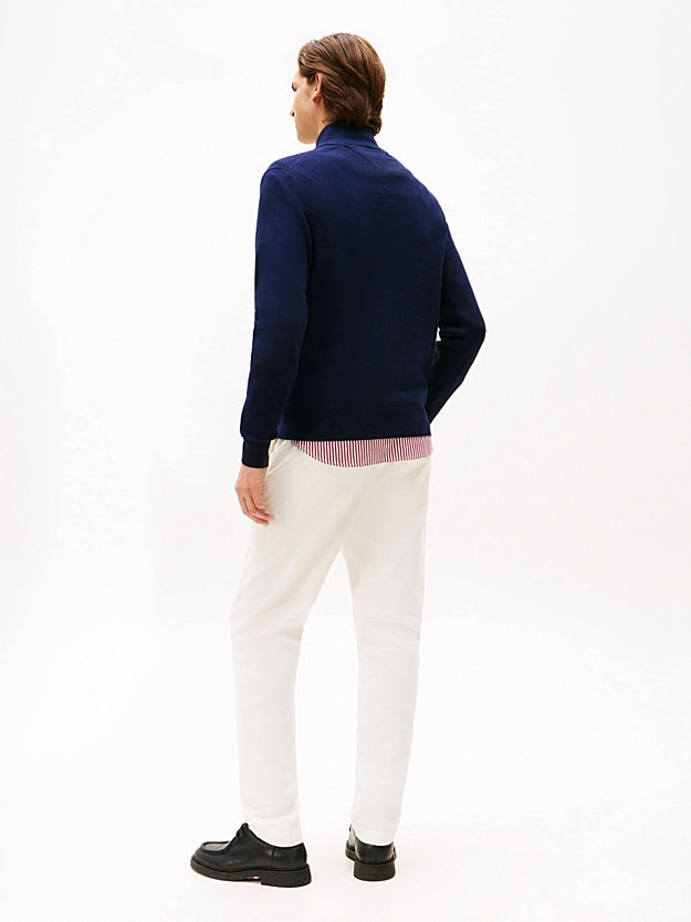 Tommy Hilfiger Half-Zip Jumper With Cashmere - Navy Blue MW0MW28049_DW5_alternate4