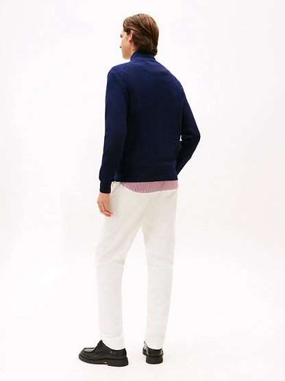 Tommy Hilfiger Half-Zip Jumper With Cashmere - Navy Blue MW0MW28049_DW5_alternate4