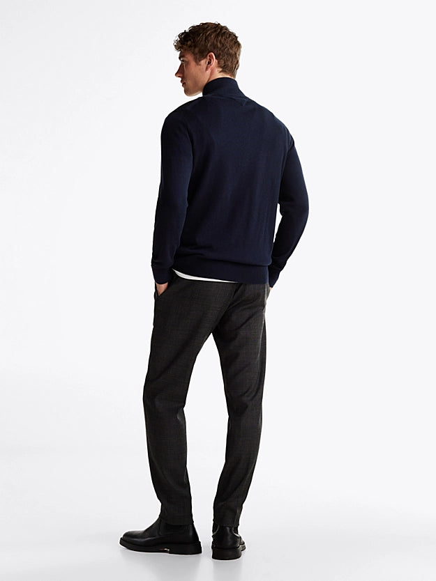 Tommy Hilfiger Half-Zip Jumper With Cashmere - Navy Blue MW0MW28049_DW5_alternate5
