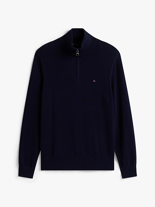 Tommy Hilfiger Half-Zip Jumper With Cashmere - Navy Blue MW0MW28049_DW5_alternate6