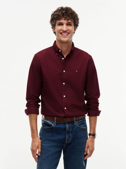 Tommy Hilfiger Heritage Oxford Shirt - Burgundy MW0MW35774_0KP_alternate1_ay