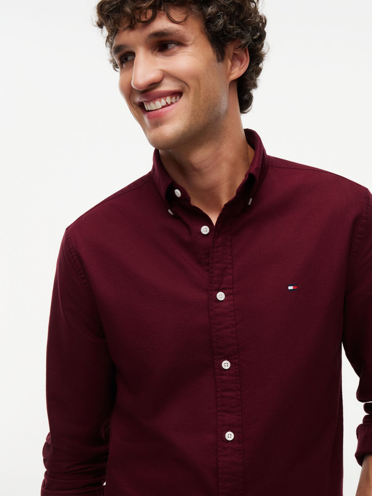 Tommy Hilfiger Heritage Oxford Shirt - Burgundy MW0MW35774_0KP_alternate3_ay