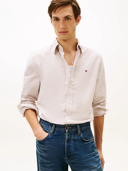 Tommy Hilfiger Regular Fit Button-Down Collar Oxford Shirt - Safari Canvas MW0MW35774_RBC_main