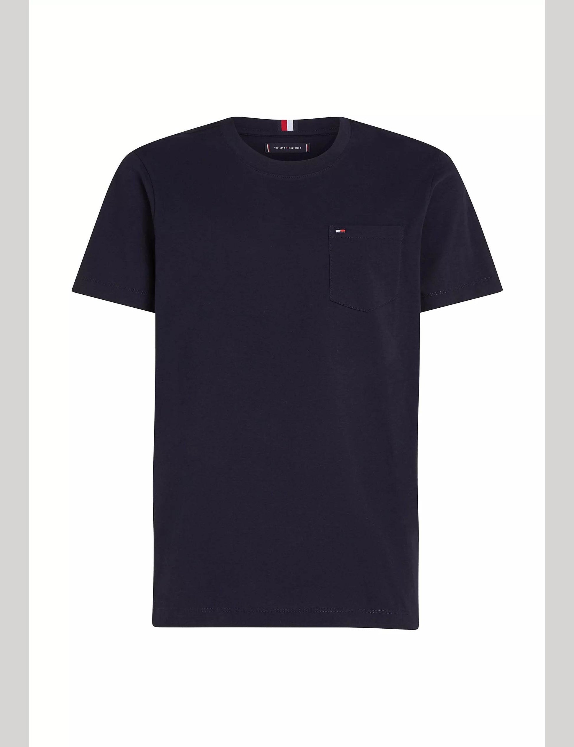 Tommy Hilfiger Crew Neck Patch Pocket T-shirt - Desert Sky MW0MW36220_DW5_main_ay