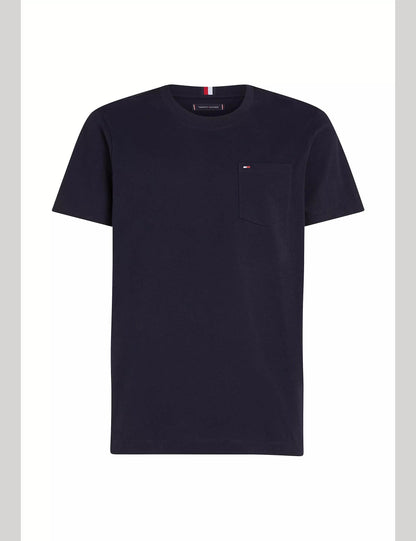 Tommy Hilfiger Crew Neck Patch Pocket T-shirt - Desert Sky MW0MW36220_DW5_main_ay