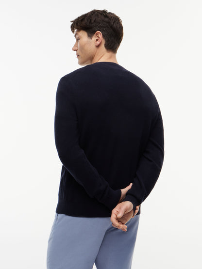 Tommy Hilfiger Essential Structure Crew Neck Jumper - Navy MW0MW36347_DW5_alternate4_ay