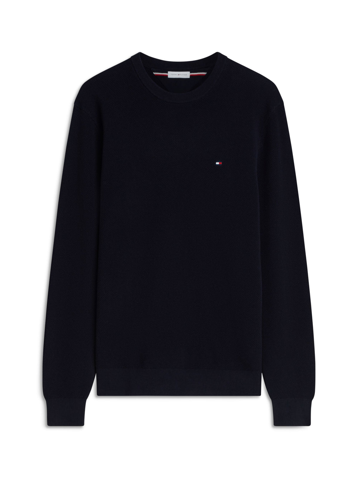 Tommy Hilfiger Essential Structure Crew Neck Jumper - Navy MW0MW36347_DW5_main_ay