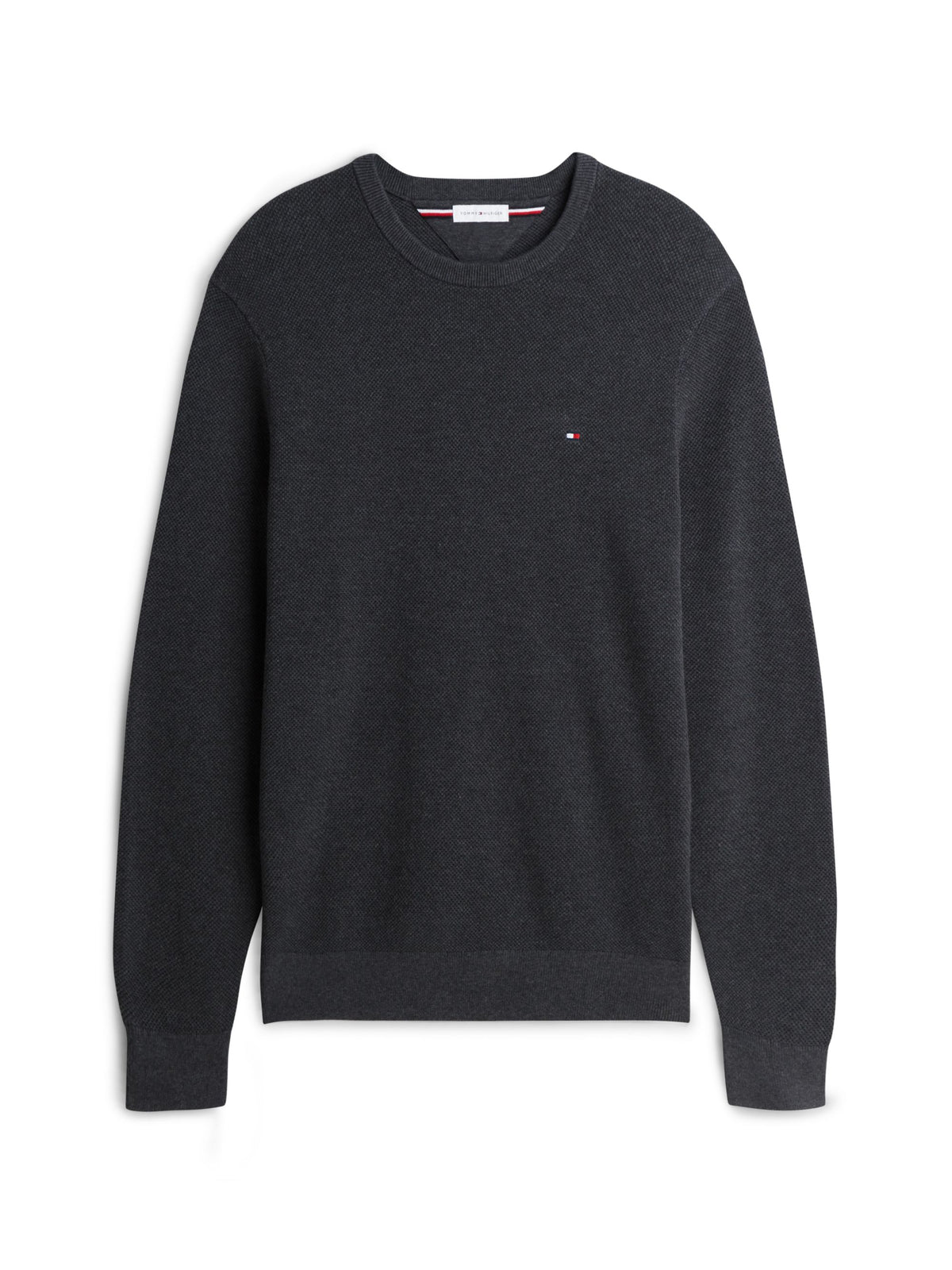 Tommy Hilfiger Essential Structure Crew Neck Jumper - Dark Grey Heather MW0MW36347_P92_main_ay