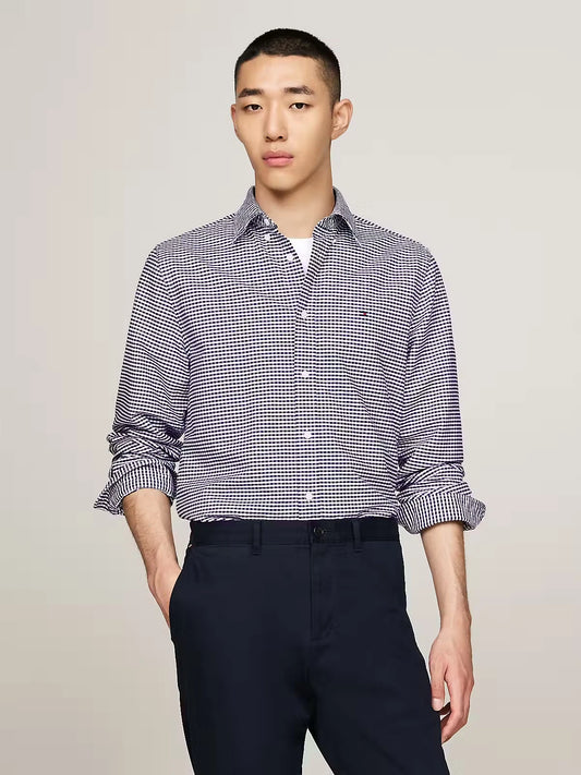 Tommy Hilfiger Heritage Oxford Gingham Rf Shirt - Desert Sky MW0MW36395_0MT_main_ee09ae09-16ad-4edf-ba93-f0978fff7d75