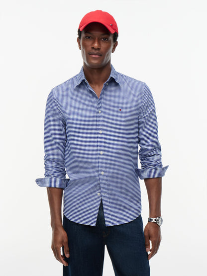 Tommy Hilfiger Regular Fit Gingham Check Oxford Shirt - Royal Blue Check MW0MW36395_0MV_alternate1_ay