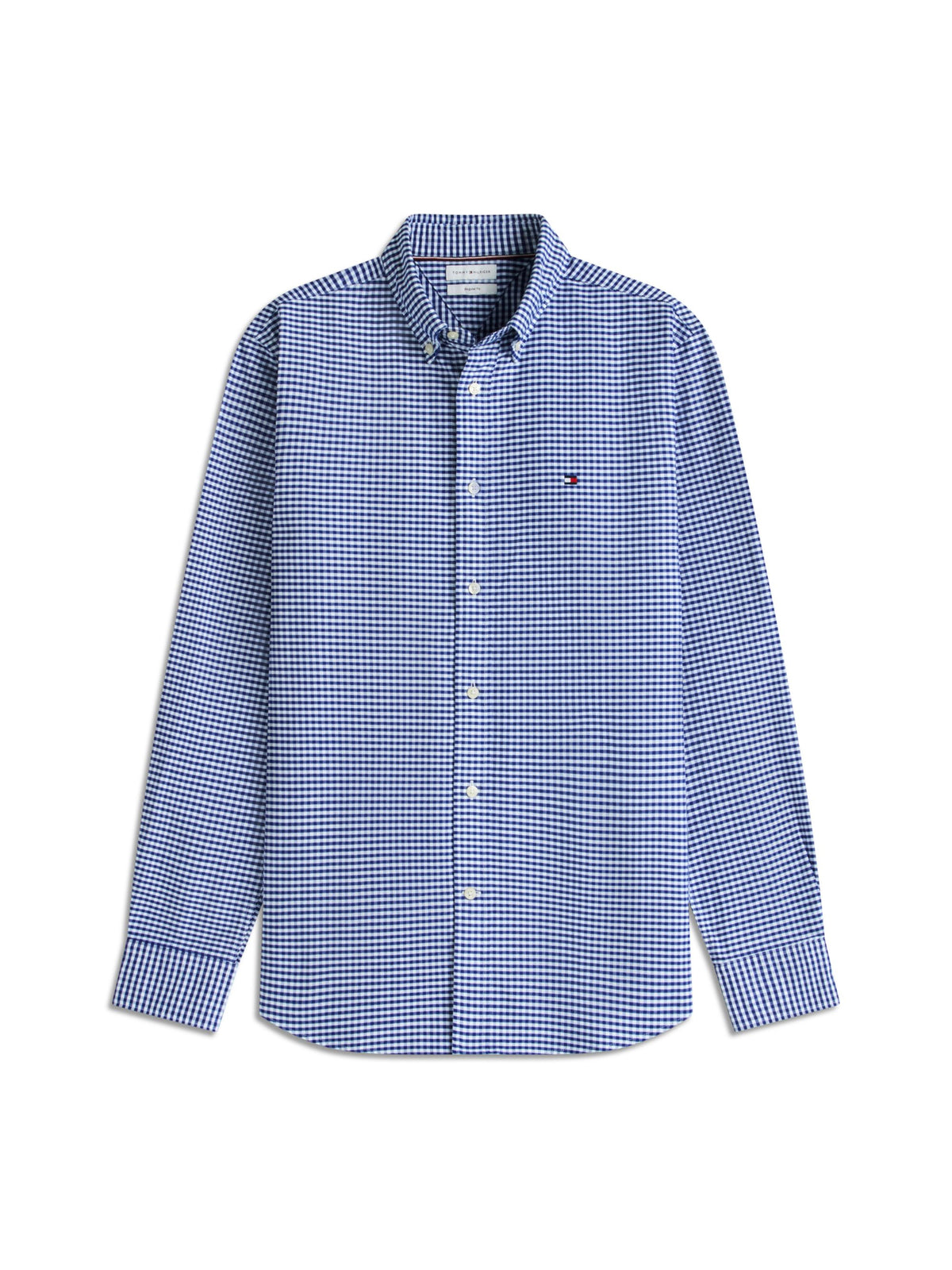 Tommy Hilfiger Regular Fit Gingham Check Oxford Shirt - Royal Blue Check MW0MW36395_0MV_main_ay