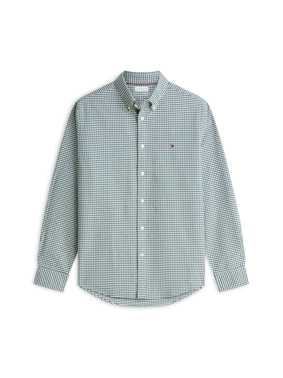 Tommy Hilfiger Regular Fit Gingham Check Oxford Shirt - Hunter Green Check MW0MW36395_0N2_main_ay