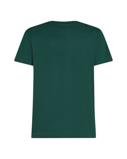 Tommy Hilfiger Rib-Knit Logo Insert Crew Neck T-Shirt - Ornamental green MW0MW36498L6K_B_C5301