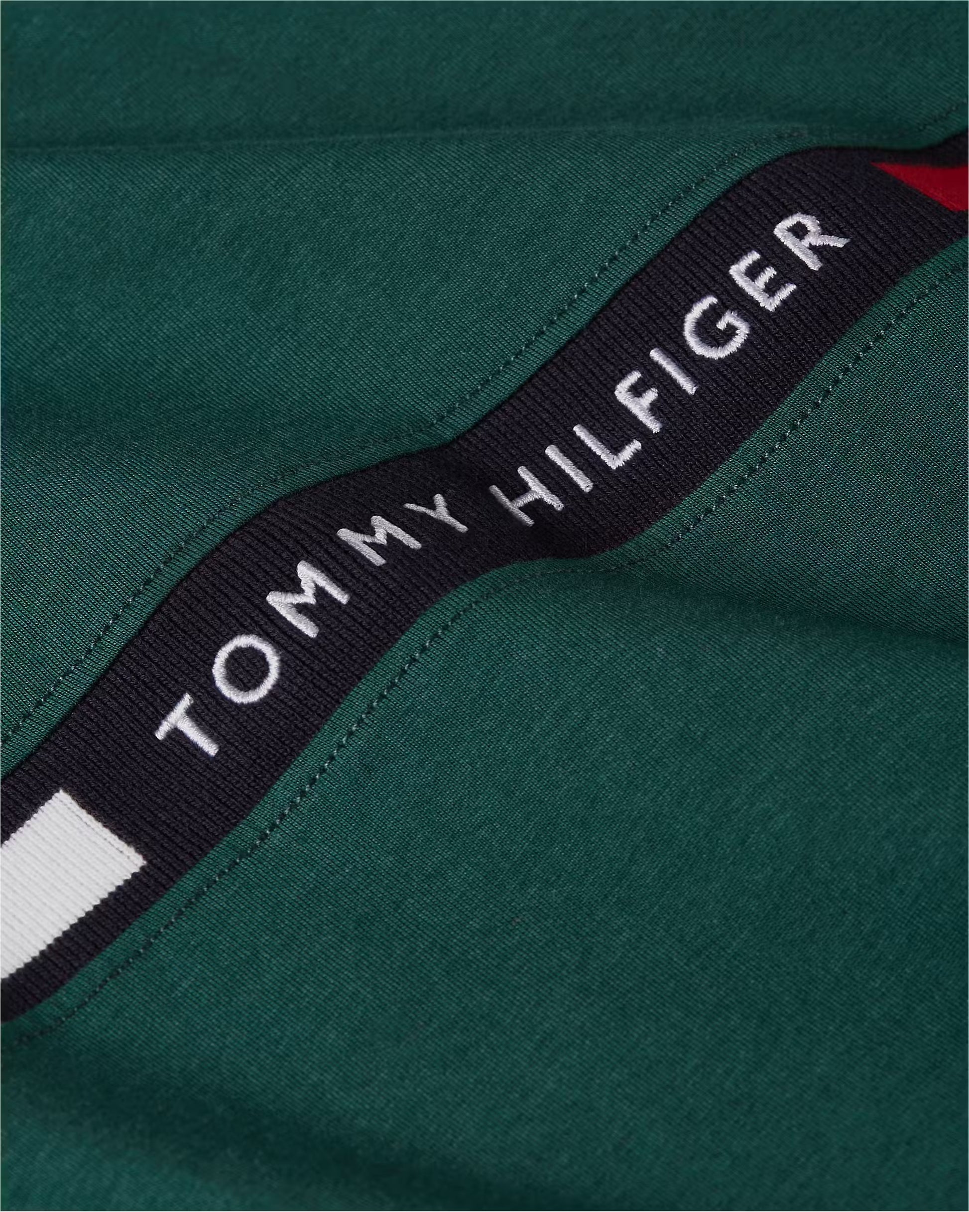 Tommy Hilfiger Rib-Knit Logo Insert Crew Neck T-Shirt - Ornamental green MW0MW36498L6K_D_C5301