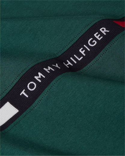 Tommy Hilfiger Rib-Knit Logo Insert Crew Neck T-Shirt - Ornamental green MW0MW36498L6K_D_C5301