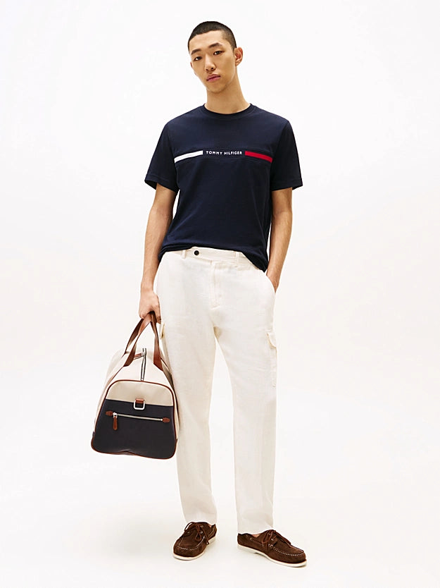 Tommy Hilfiger Rib-Knit Logo Insert Crew Neck T-Shirt - Desert Sky MW0MW36498_DW5_alternate2