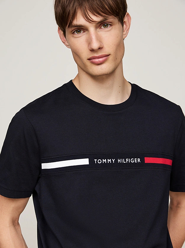 Tommy Hilfiger Rib-Knit Logo Insert Crew Neck T-Shirt - Desert Sky MW0MW36498_DW5_alternate3