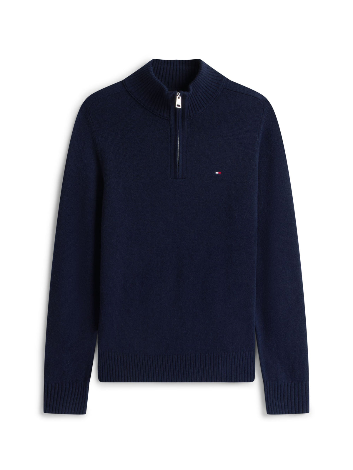 Tommy Hilfiger Lambswool Zip Mock Jumper - Navy MW0MW36536_DW5_main_ay
