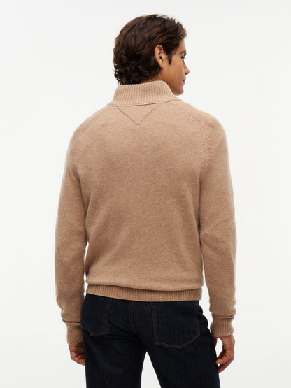 Tommy Hilfiger Lambswool Zip Mock Jumper - Camel MW0MW36536_RE5_alternate4_ay