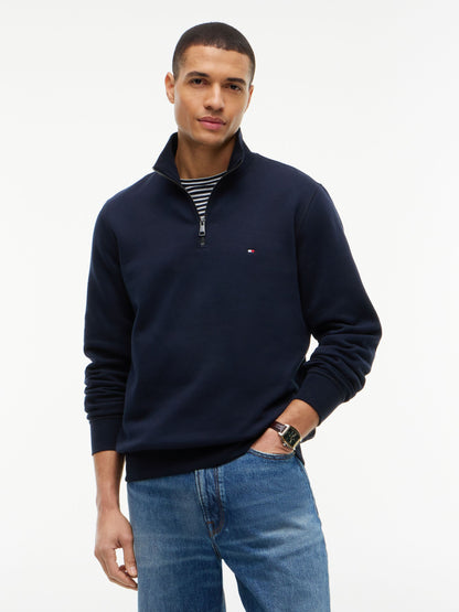 Tommy Hilfiger Essential Fleece Quarter-Zip Sweatshirt - Navy MW0MW37233_DW5_alternate1_ay