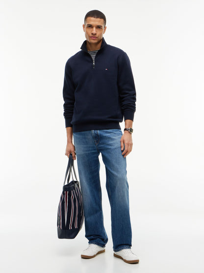 Tommy Hilfiger Essential Fleece Quarter-Zip Sweatshirt - Navy MW0MW37233_DW5_alternate2_ay