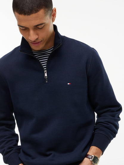 Tommy Hilfiger Essential Fleece Quarter-Zip Sweatshirt - Navy MW0MW37233_DW5_alternate3_ay