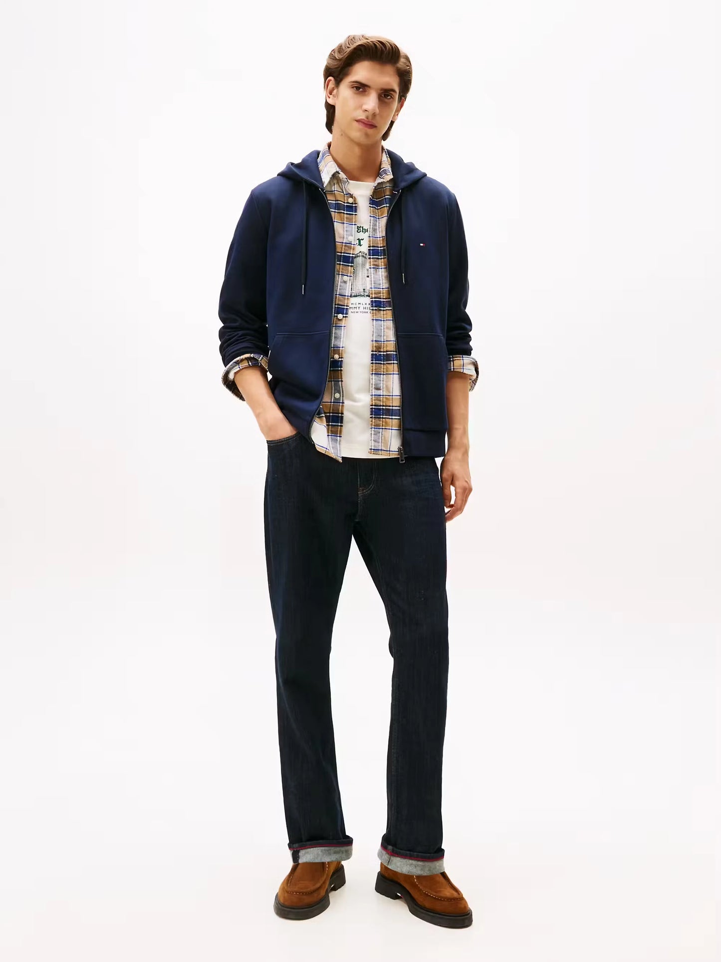 Tommy Hilfiger Essential Intechno Zip Through - Desert Sky MW0MW37243_DW5_alternate2