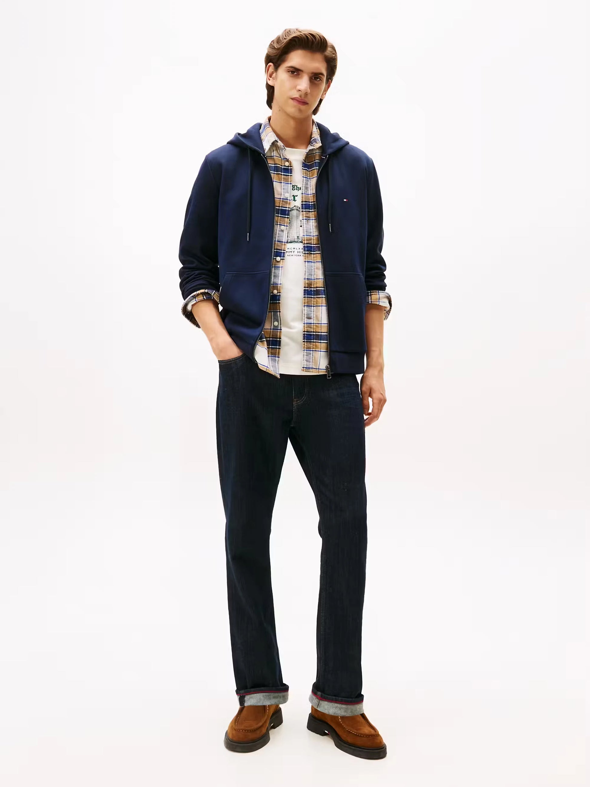 Tommy Hilfiger Essential Intechno Zip Through - Desert Sky MW0MW37243_DW5_alternate2
