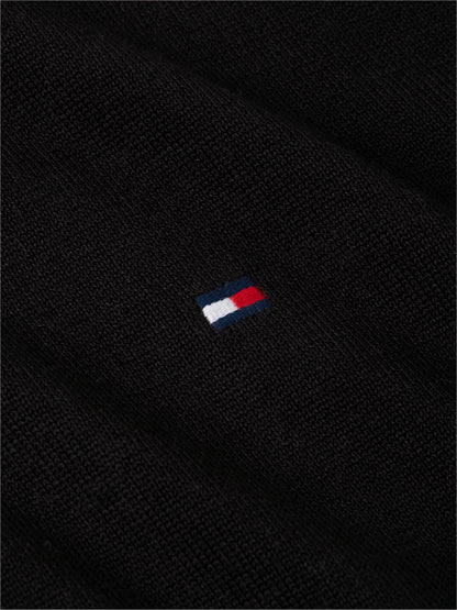 Tommy Hilfiger Essential Cotton Zip Mock Jumper - Black MW0MW37331_BDS_alternate5_ay