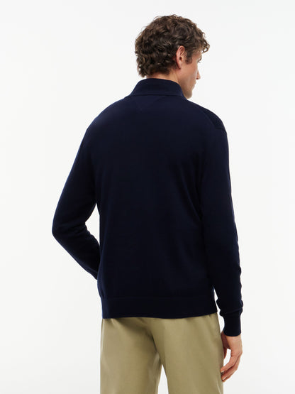 Tommy Hilfiger Essential Cotton Zip Mock Jumper - Navy MW0MW37331_DW5_alternate4_ay