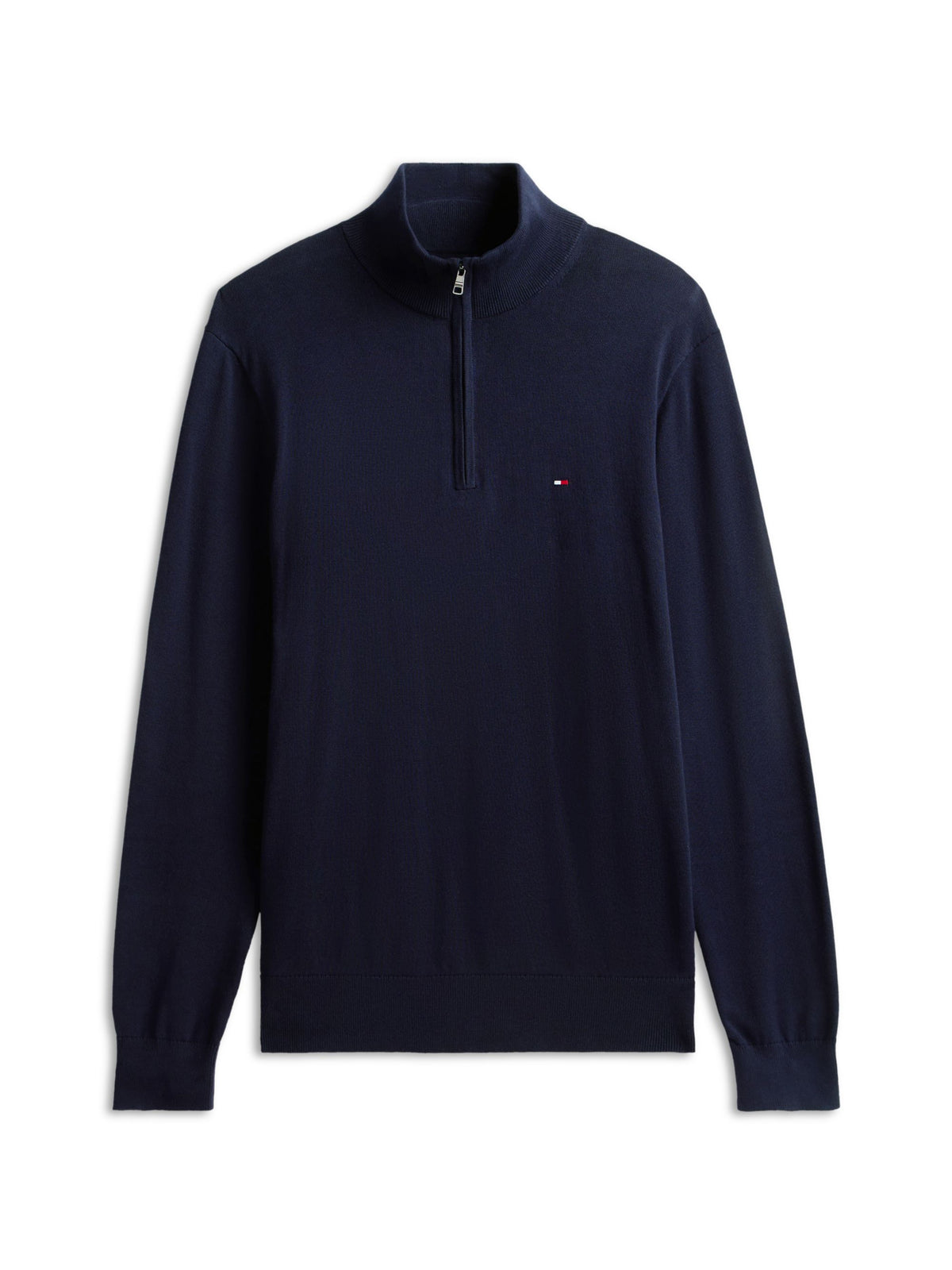 Tommy Hilfiger Essential Cotton Zip Mock Jumper - Navy MW0MW37331_DW5_main_ay