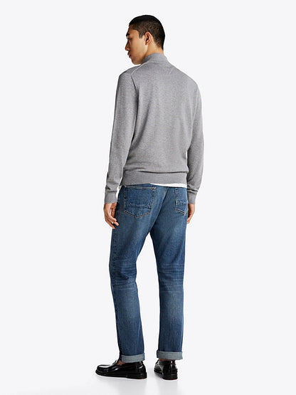 Tommy Hilfiger Quarter-Zip Mock Neck Jumper - Grey MW0MW37331_P91_alternate3