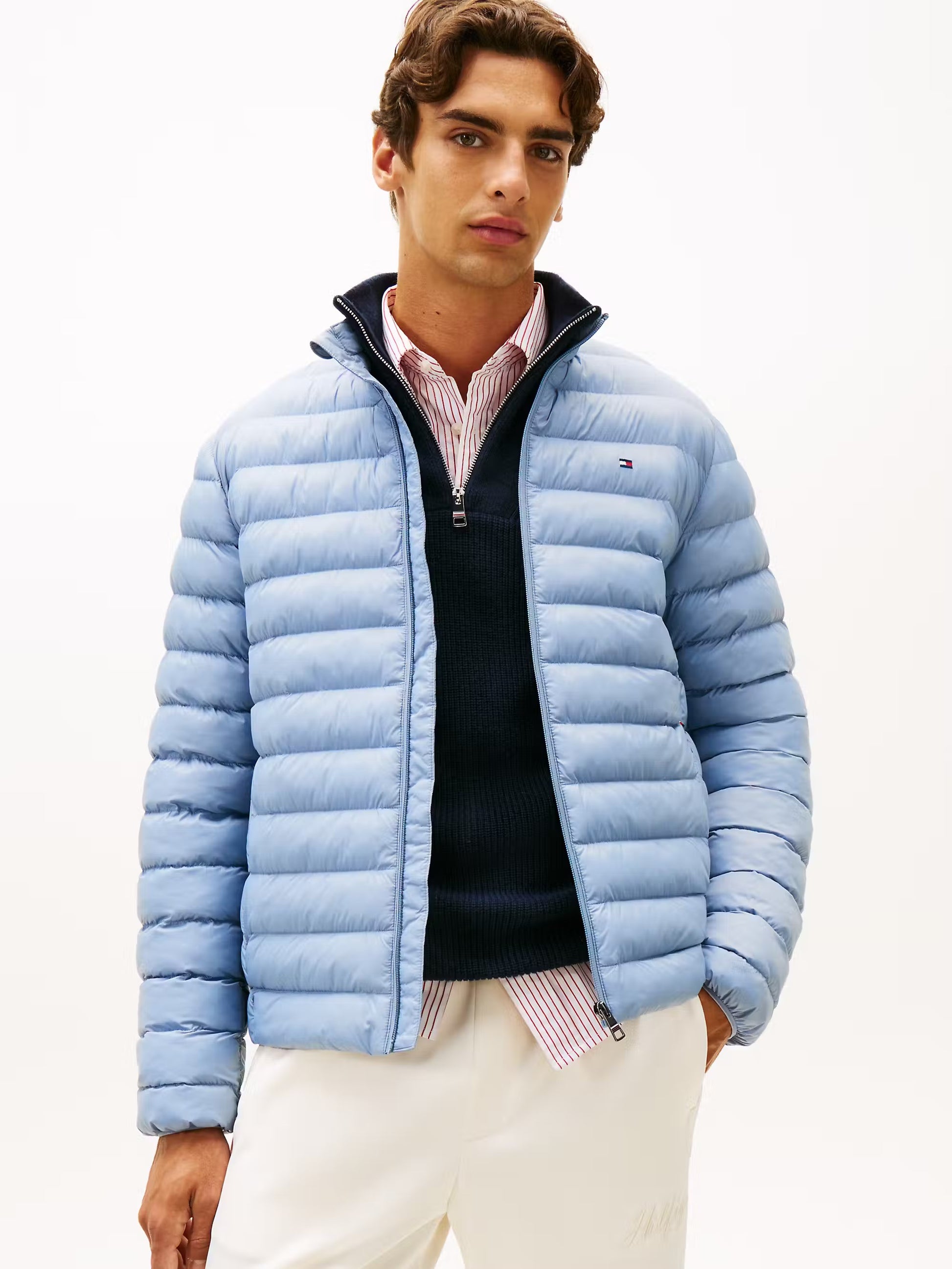 Tommy Hilfiger Packable Recycled Jacket - Brisk Blue MW0MW37634_C2B_main