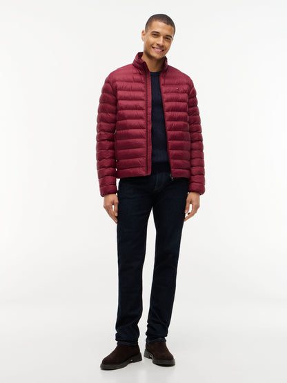 Tommy Hilfiger Flag Embroidery Packable Quilted Jacket - Burgundy MW0MW37634_VLP_alternate2_ay